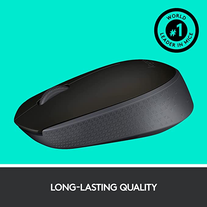 Logitech B170 Wireless Mouse, 2.4 GHz with USB Nano Receiver, Optical Tracking, 12-Months Battery Life, Ambidextrous, PC/Mac/Laptop - Black Logitech B170 Wireless Mouse, 2.4 GHz with USB Nano Receiver, Optical Tracking, 12-Months Battery Life, Ambidextrous, PC/Mac/Laptop - Black
